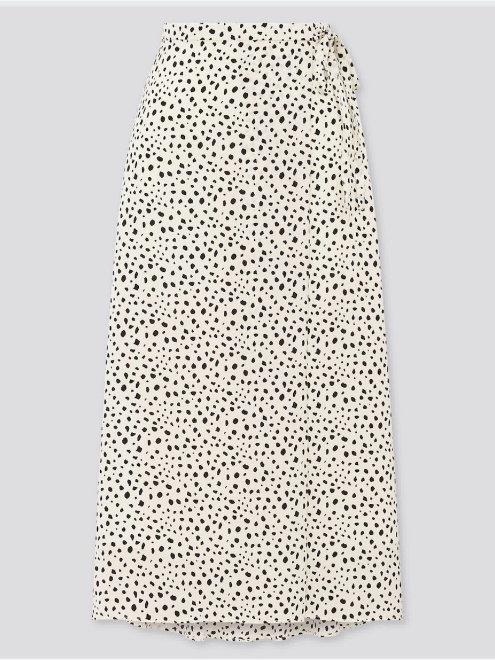 Uniqlo Dalmatian Print Belted Flare Midi Skirt Size S